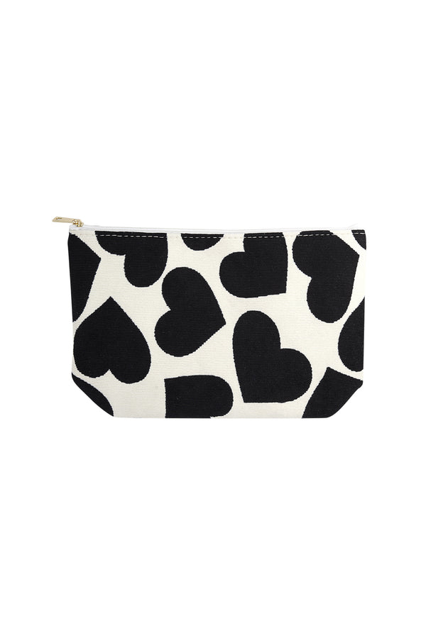 Trousse de maquillage avec coeurs