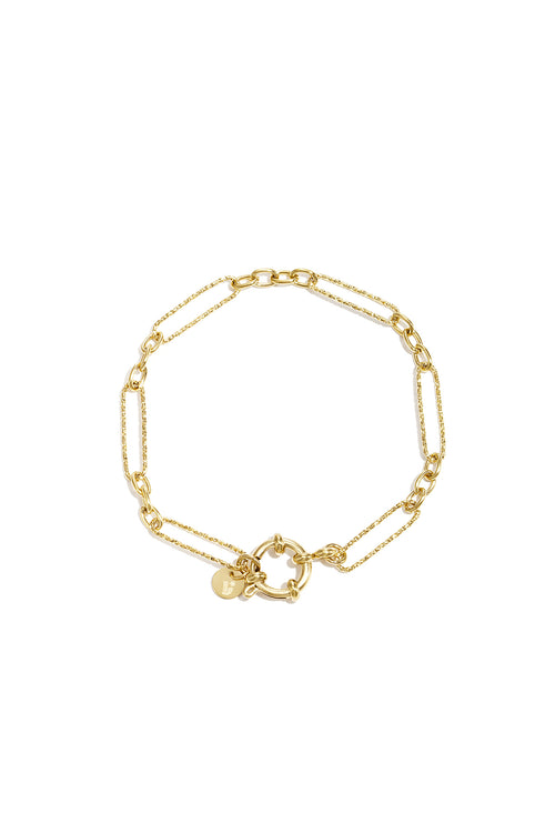 Bracelet avec fermoir frontal et maillons de formes variées – GIGI