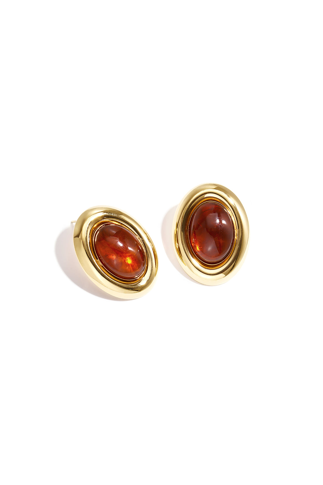 Boucles d'oreilles puces, forme elliptique