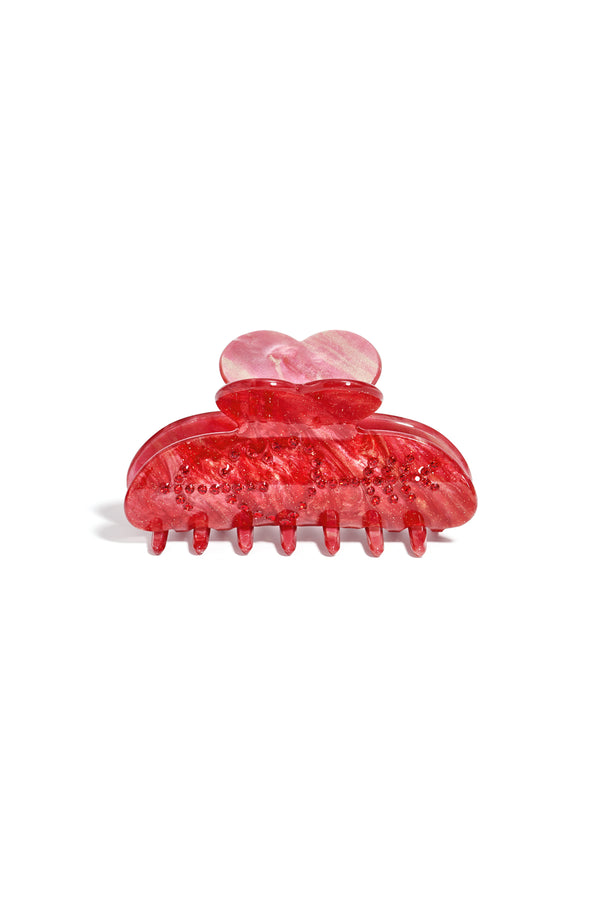 Pince à cheveux en forme de cœur, style