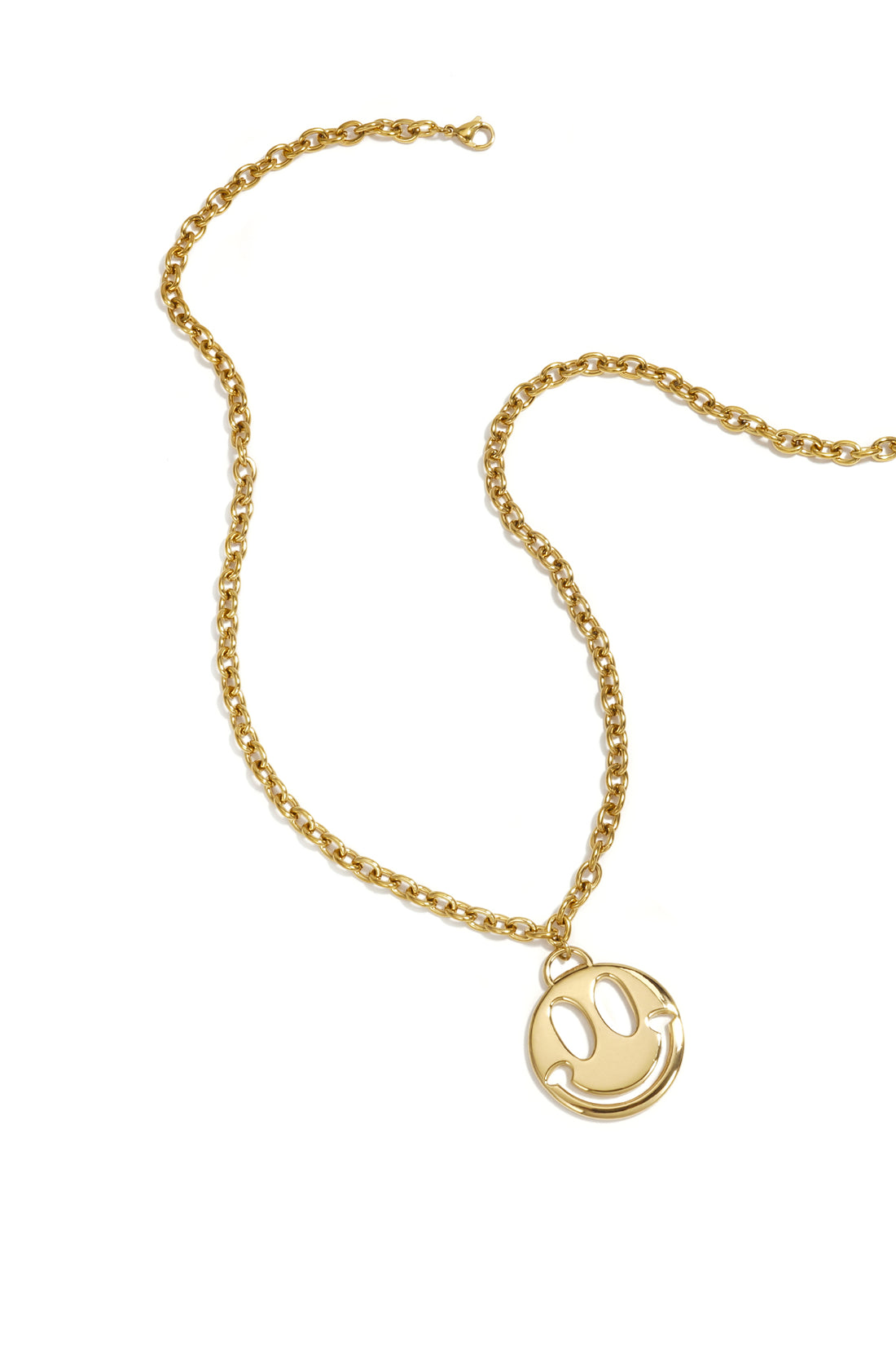 Collier pendentif plaqué or 14 carats, motif