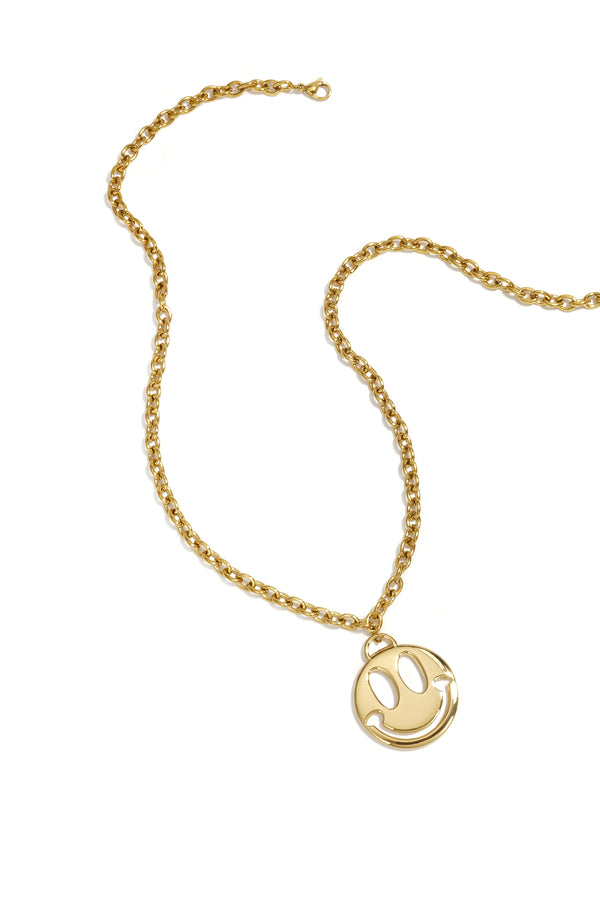 Collier pendentif plaqué or 14 carats, motif