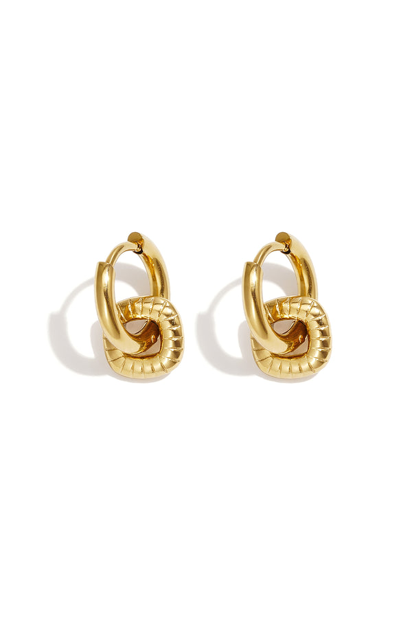 Boucles d'oreilles pendantes, forme géométrique