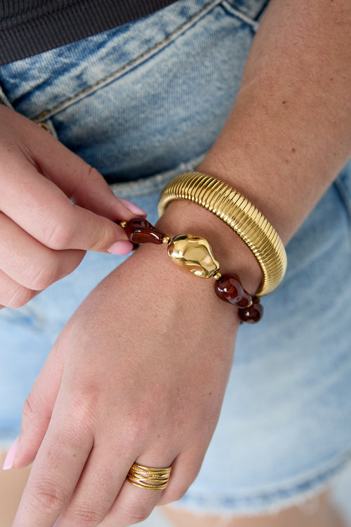Bracelet à perles, forme irrégulière – GIGI
